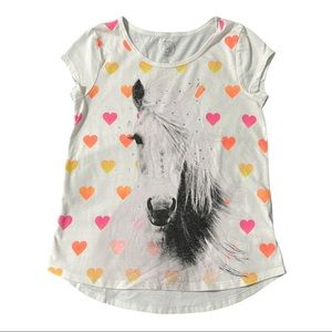 Girls Graphic Tee| Rhinestones and Horse